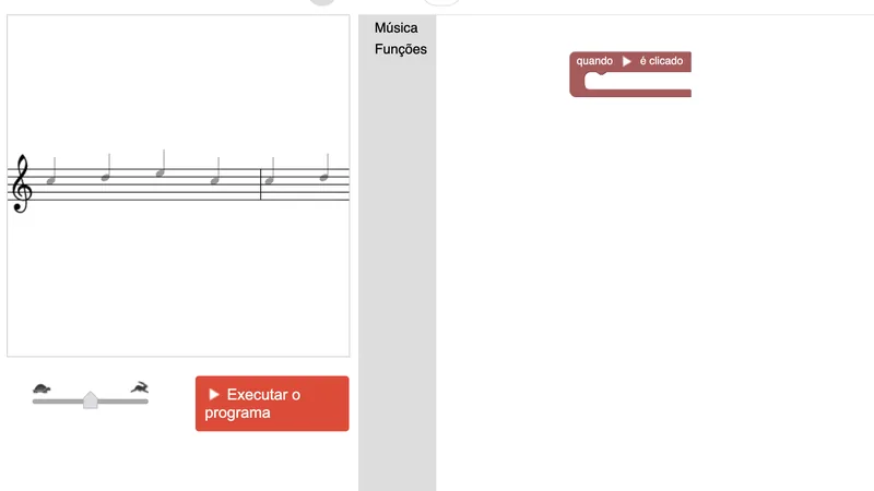 Tela do jogo Música