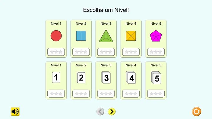Tela da simulação Construir uma Fração