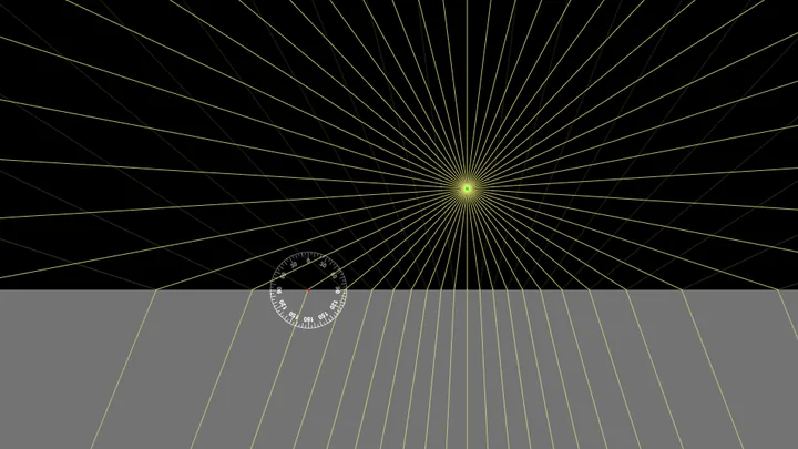 Tela da simulação Reflexão e Refração da Luz